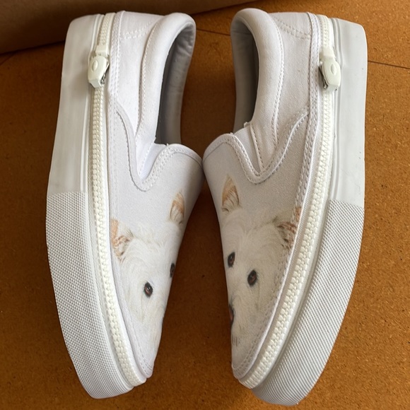 NWT Westie Dog Art Zip Slip On Shoes Sz 7.5 - Picture 3 of 10